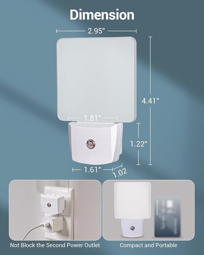 DEWENWILS Night Lights Plug into Wall, Plug in LED Night Lights 4 Pack | Dusk to Dawn Sensor, Cool White, Frosted Acrylic Shade for Bathroom, Kids Room, Nursery Room, Hallway, Kitchen