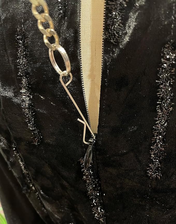 Strg Zipper Helper for Dress and Boots, Zipper Puller Zip with Hook and Clip for Almost All Zippers Types, Zip up Dress by Yourself (Rose Gold)
