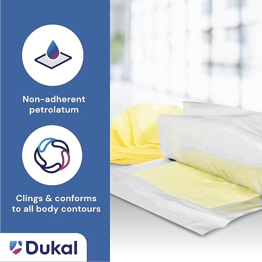 Dukal 214 Xeroform Petrolatum Gauze, Sterile, 2" W x 2" L (Pack of 25)