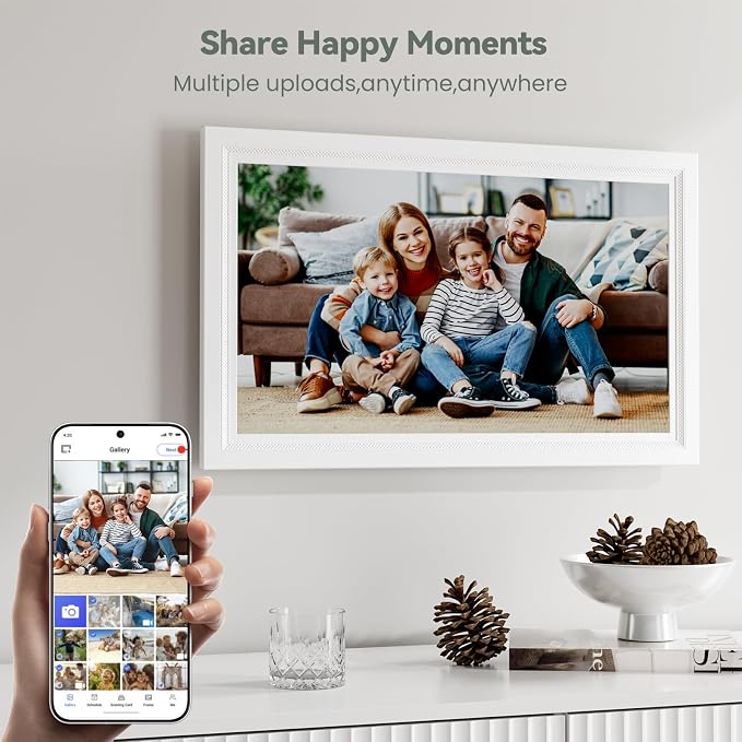 Digital Calendar, 15.6-Inch Smart WiFi Electronic Calendar & Chore Chart, Meal Planner, IPS Touch Screen HD Display for Family Schedules &Digital Picture Frame, Share Moments Instantly from Anywhere