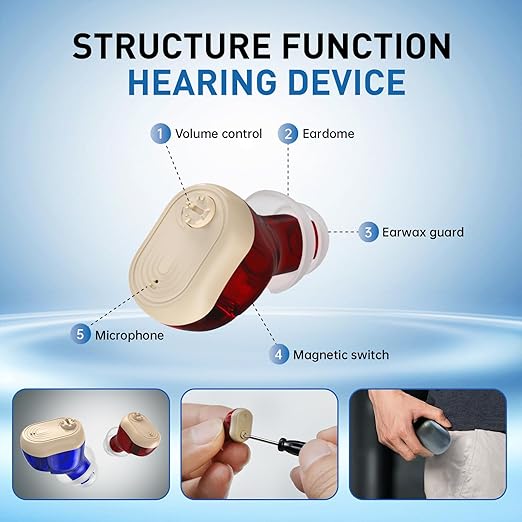 Scian Upgraded Rechargeable Hearing Aids for Seniors - Noise Cancelling, 16-Channel Digital Chip & Portable Charging Case, Invisible OTC Hearing Aid for Adults in Everyday Conversations & Noisy Environments