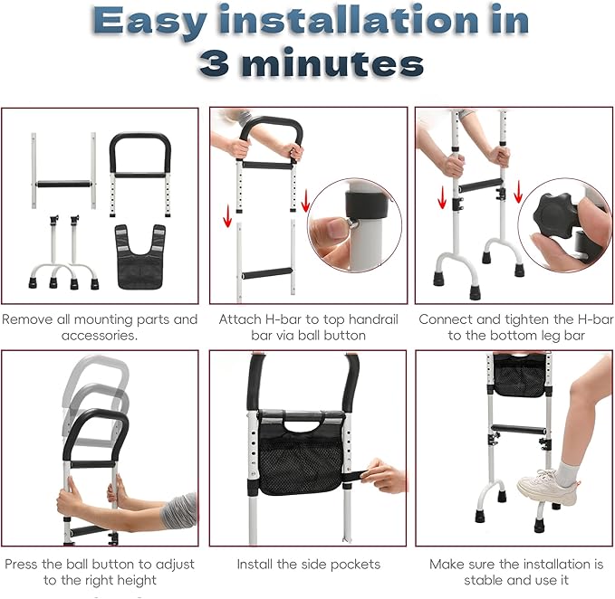 Stand Assist Updated-Mobility Standing Aid Rail for Couch, Chair, Bedside, Toilet. Assistance Handle for People with Limited Mobility. Safety Grab Bar for Standing, Walking, Up and Down The Stairs