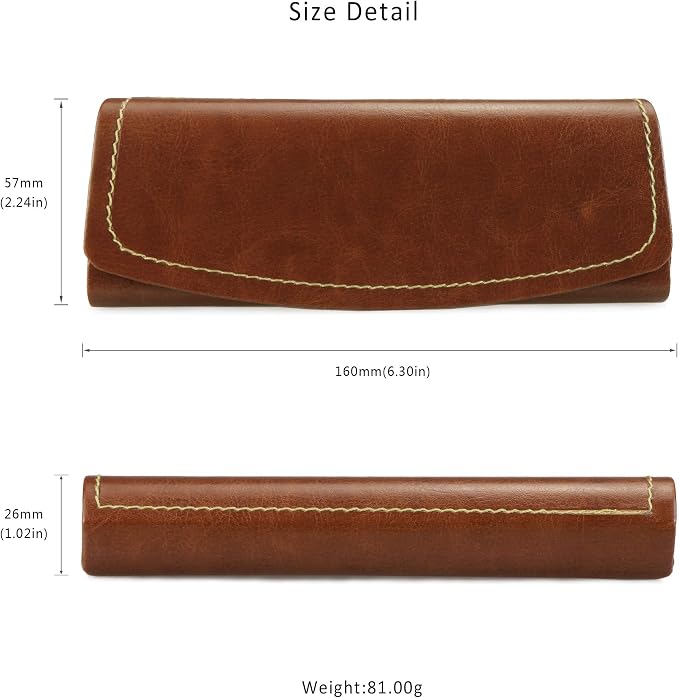 LifeArt Eyeglass Case Hard Shell, Portable Sunglass Case, Fashionable PU Leather Eyeglass Case, Lightweight