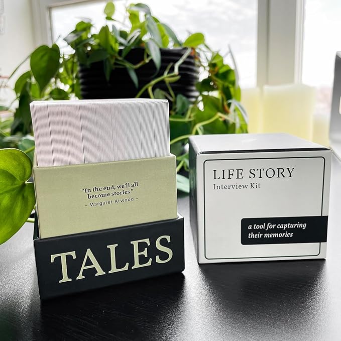 TALES Life Story Interview Kit – Classic Edition (Original Packaging) – Conversation Cards for Families, Parents, Adults – Game Night, Road Trips, Dinner Table, Getting to Know You