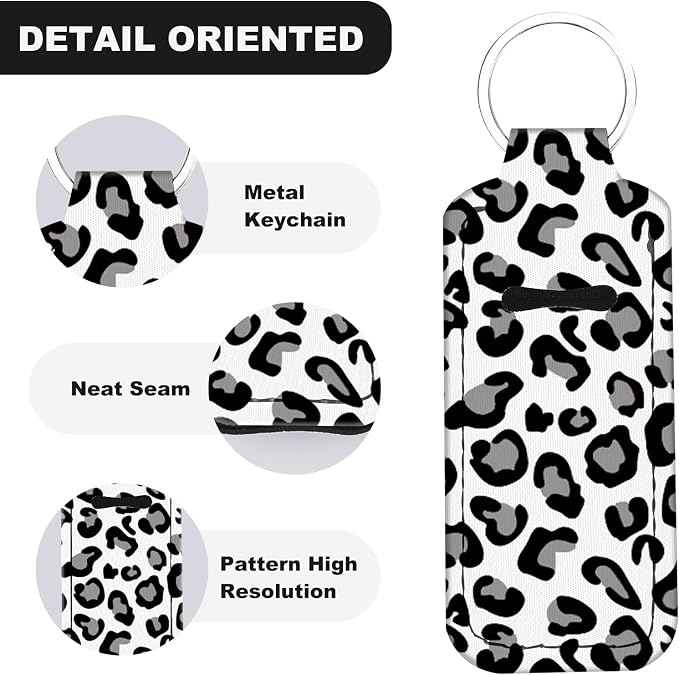 Cute Chapstick Holder Keychain,Lipstick Neoprene Clip-on Lip Balm Holder for Woman