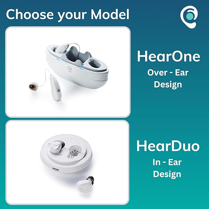 OIDO HearOne OTC Hearing Aids | Easy for Seniors | Behind The Ear Design | Comfortable, Stylish and Customizable