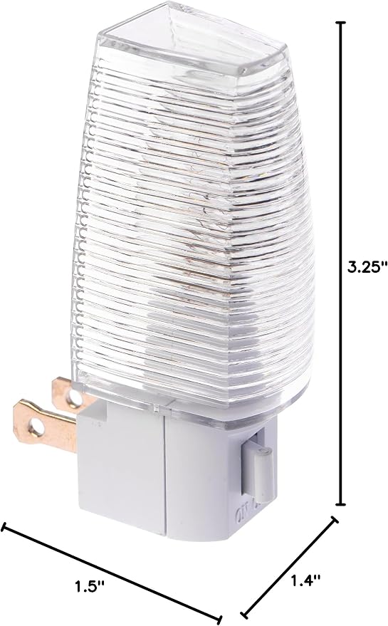 Projectpak Plug in Night Light with Manual On/Off Switch for Hallway, Bedroom, Stairways – Includes 4W Incandescent Bulb | 4 Pack