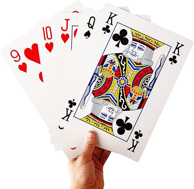 SeptCity Jumbo Playing Cards, Super Big Giant Game Theme Full Deck Huge Poker Oversize Decorations of Magic Party (1 Pack) (4 Times)