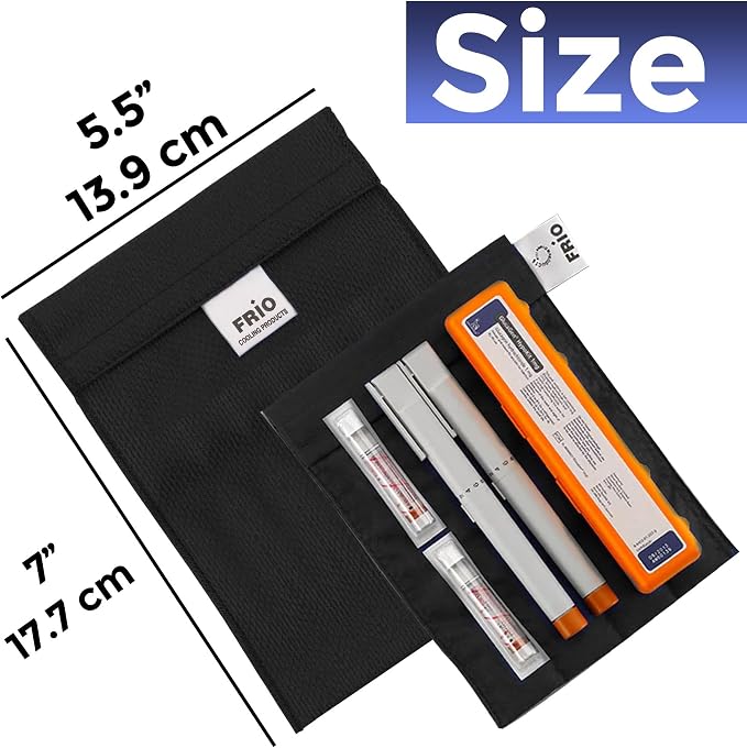 FRIO Cooling Wallet - Insulin & GLP-1 Cooler for 45+ Hours - Black - Large