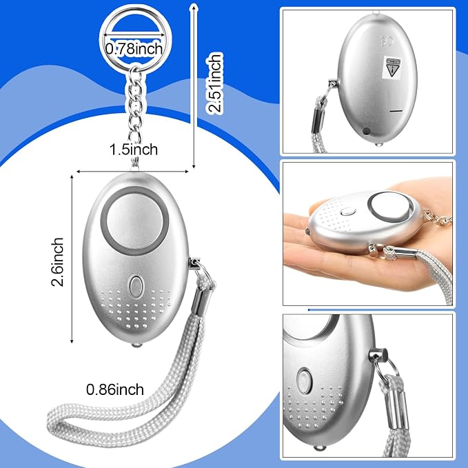 Kanayu 76 Pcs Personal Alarm Bulk 130DB Safe Sound Emergency Safety Self Defense Security Alert Keychain with Led Light Personal Protection Alarm for Women Girls Kids Elderly (Simple Color)