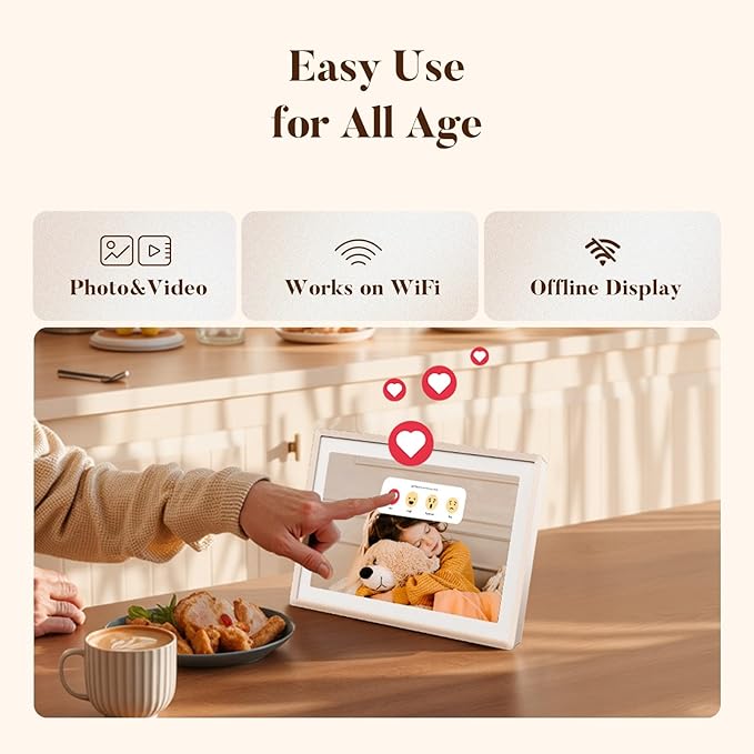Pexar by Lexar WiFi Digital Picture Frame 11″ | Yahoo Tech Best Tested Frame 2026 | 2K Resolution Ultimate Clarity, Anti-Glare Touch Stunning Screen for Gifting, Share Photos/Videos via APP, Sand
