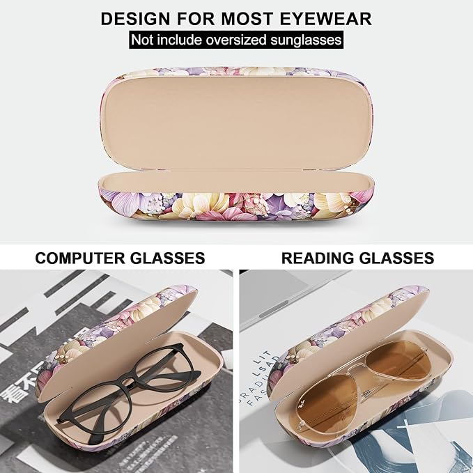 Eyeglasses Case, Hard Shell Protective Case for Glasses, Unisex for Women Men