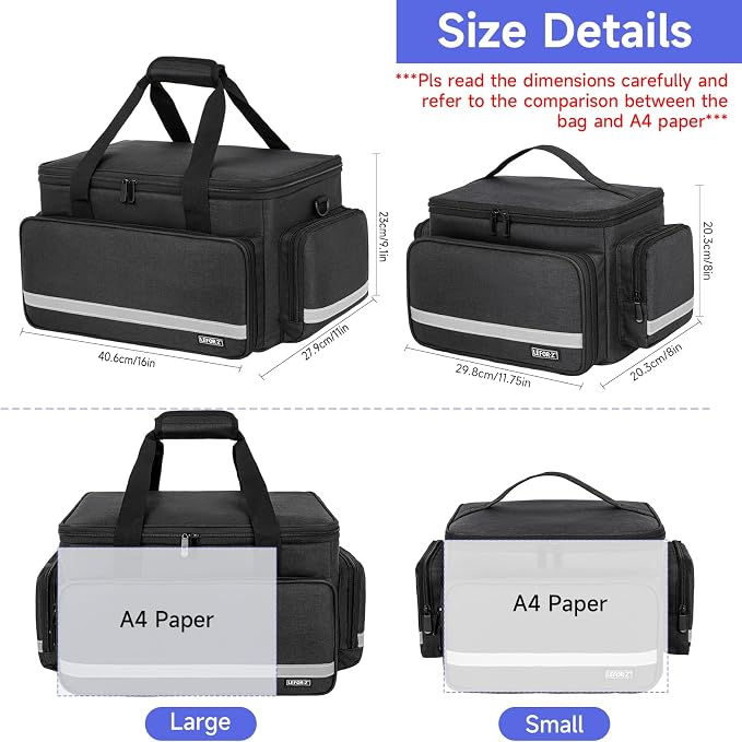 LEFOR·Z Home Health Nurse Bag Medical Bag Empty First Aid Storage with Detachable Divider Medical Supplies Bag for Nursing Student,Therapist,Doctors