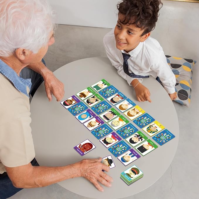 gisgfim 100 PCS Memory Matching Game Never Forget a Face Concentration Memory Card for Kids Educational Ages 3-8 A Fun & Fast Matching Games