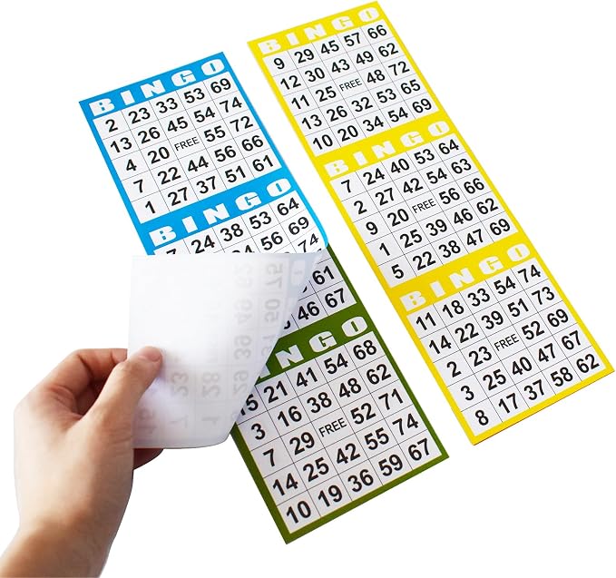 SEETOOOGAMES Bingo Paper Game Cards - 3 Card -100 Books of 5 Sheets