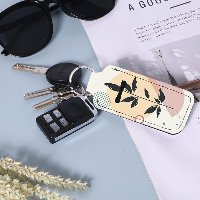 Cute Chapstick Holder Keychain,Lipstick Neoprene Clip-on Lip Balm Holder for Woman