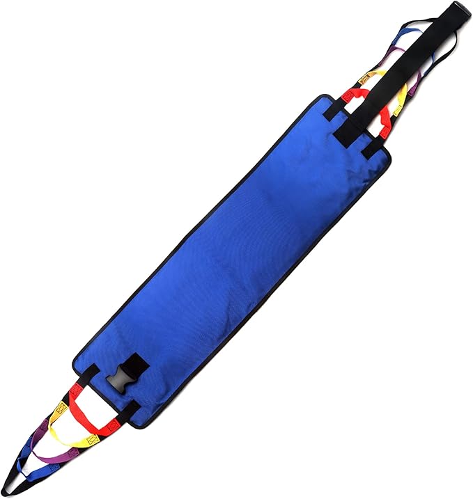 Stand Assistance Belt Patient Lift Sling Heavy Duty Transfer Sling for Movement Padded Patient Transfer Assist Belt Quicker Easier Safer Transfers & Toileting Lift Sling for Elderly (Blue)