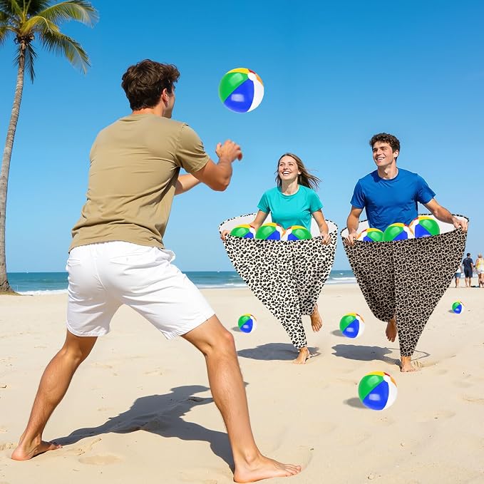 Granny Pants Game, Granny Pants Outdoor Game with 4PCS Granny Pants 16 Bouncy Balls & 1 Air Pump（Random Color）, Granny Pants Yard Game for Adults and Family Entertainment Group Activities
