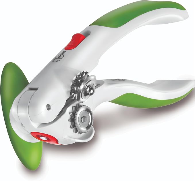 Zyliss Lock N' Lift Can Opener - Can Opener with Lid Lifter Magnet - Manual Can Opener with Locking Mechanism - Safe and Easy-to-Turn - Stainless Steel – Green