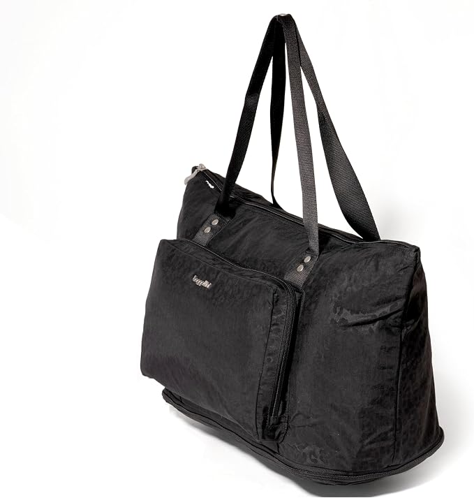 Baggallini Carryall Expandable Lightweight Travel Tote 22" Packable Folding Compact Nylon Washable Weekender w/Luggage Sleeve