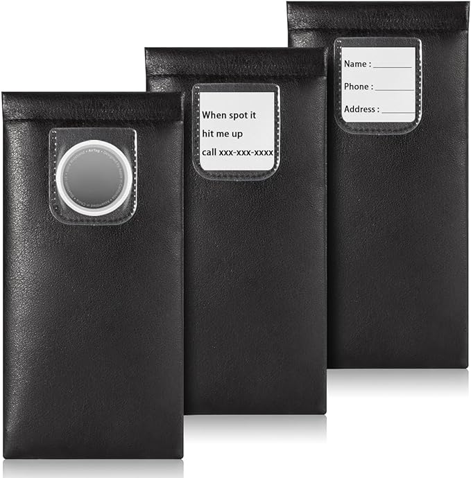TRIUMPH VISION Eyeglass Case Glasses Case Soft Sunglass Pouch Sleeve 3 Pack | Slim Lightweight Alternative to Bulky Case, Leather Lined Protect Lens, Squeeze Easy to Use, Stylish Portable for Daily Use