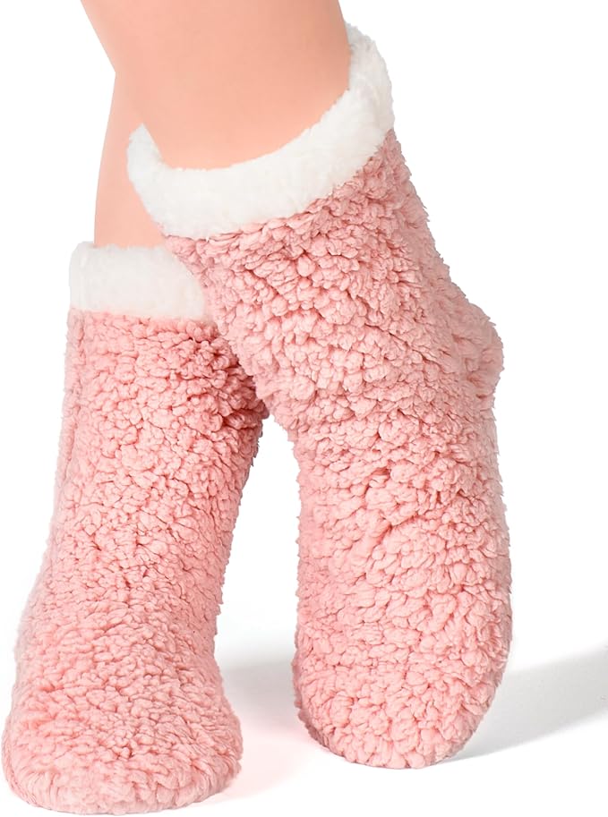 cosyone1997 Women's Fuzzy Slipper Socks with Non-slip Grippers, Cozy & Unique Gifts