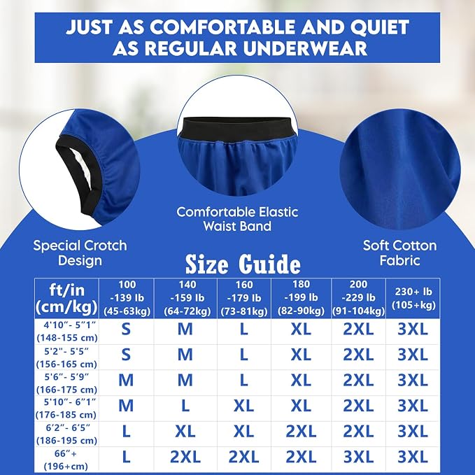Adult Plastic Diaper Covers Waterproof for Incontinence Pants Washable L | Leakproof Rubber Incontinence Pants, High Waist Adult Plastic Diaper Cover for Women/ Men Underwear Overnight Protective