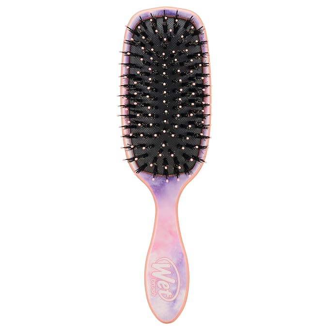 Wet Brush Shine Enhancer Color Wash Watermark, Paddle Hair Detangler Brush with Ultra-Soft Intelliflex Bristles, Infused With Natural Argan Oil, Shiny & Smooth, Wet or Dry, For All Hair Types