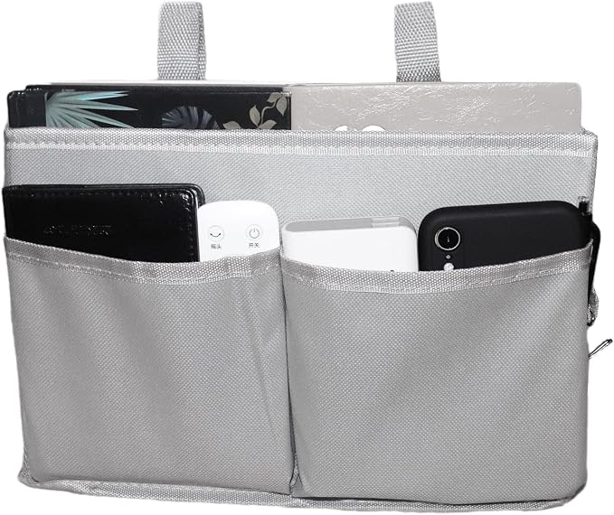 Sugaroom Bedside Storage Caddy, Bunk Bed Organizer Bed Storage Pocket Bedside Organizer Hanging Bed Storage Caddy for College Dorm Room, Hospital Bed Rails, Baby Bed, Camp