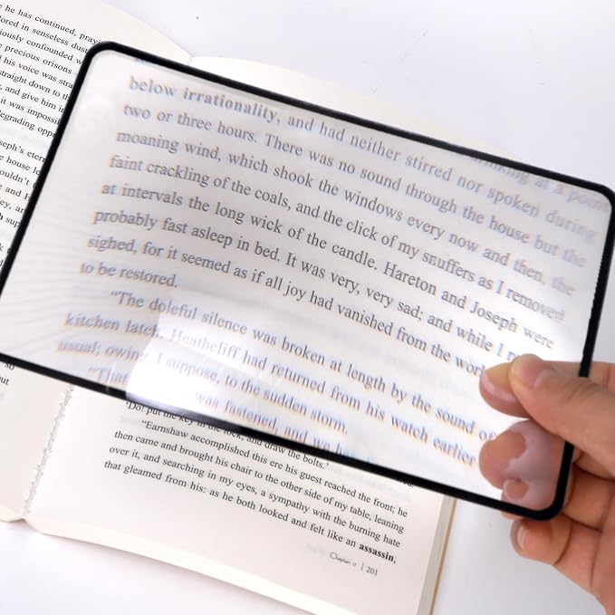 20 Pcs Page Magnifying Sheet, 3X Lightweight Page Reading Magnifier, Flat Optical Plastic Magnifying Lens for The Elderly, Reading Small Prints, Maps, Books, 7'' x 4.7''