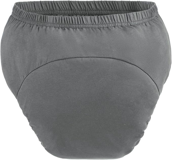 Reusable Adult Diapers Incontinence Adults Leak Proof Cotton Cloth Underwear Washable Elderly Incontinence Cotton Nappies with Button Pull on Cover Pants for Seniors Disability Postpartum
