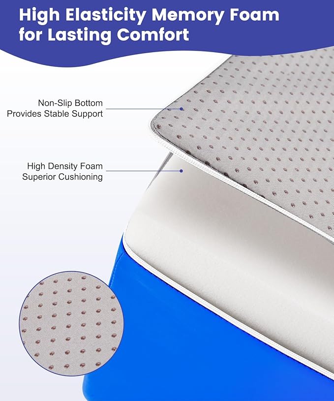 Knee Surgery Pillow Straight Leg | Leg Pillow Elevation Blood Circulation | Foam Wedge for Elevating Leg Machine Washable Removable Cover | Knee Wedge Pillow Post Surgery