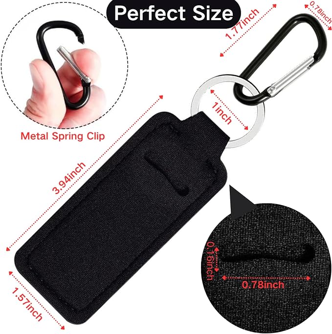 Chapstick Holder Key Chain Lipstick Holder Lip Balm Holder Keychain | Stocking Stuffers Gift, Compatible with Chapstick, Lip Balm and Lipstick, Bag Charm Accessories, Gifts for Women Friend