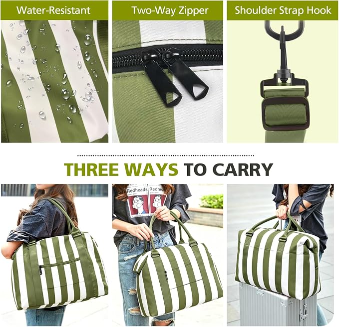 TOPBAG Travel Duffle Bag, Waterproof Weekender Carry On Tote Bags for Women, Sport Gym Bag for Men, Hospital Bag for Labor and Delivery, Overnight Luggage Bag with Trolley Sleeve