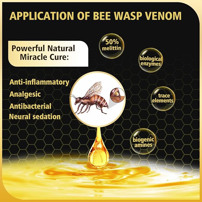 2PCS Bee Wasp Venom Multi-Peptides Toothpaste for Bleeding Gums,Gingivitis Treatment Repair,Sensitive Teeth,Mouth Sores,Plaque - 3.7 OZ(2 Pack)