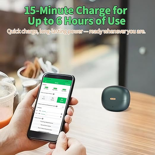 RIC PRO Rechargeable Hearing Aids for Seniors, Clear Sound with AI Noise Reduction, Bluetooth Connectivity, Comfortable RIC Design, All‑Day Battery