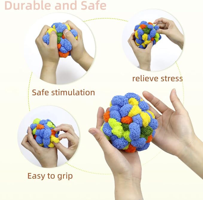 Fidget Ball for Alzheimer Dementia Patients Therapy and Anxiety Relief Sensory for Autism Special Needs and Elderly Stretch and Squeeze Skin Pickers ADHD OCD