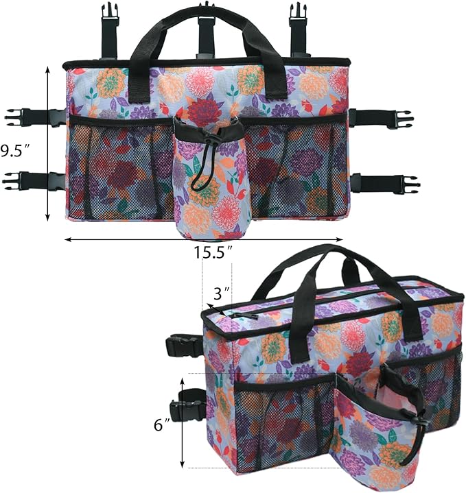 Walker Bag Seniors Accessories with Cup Holder Pocket for Folding Tote Pouches Storage Carry Things Basket