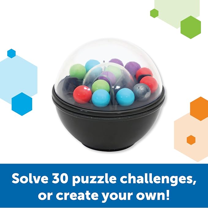 Learning Resources Scramboozle Puzzle Ball - 3D Brain Teaser Puzzles for Kids and Adults, Puzzles for Teens, Problem Solving Puzzle Games, Travel Games, Fidget Toys, Gifts for Boys and Girls