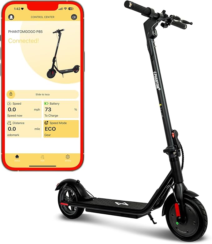 Phantomgogo Electric Scooter for Adults Scooters Kids Foldable E-Scooter with with 350W Motor 15.5 mph Max Speed Long Range EScooter for Commuter
