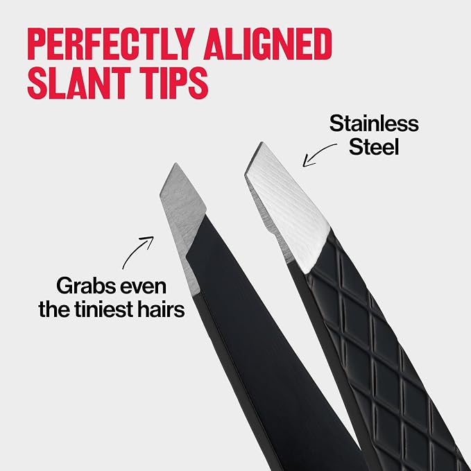 Revlon Expert Slant Tweezer, High Precision For an Easy Hair Removal, Made With Stainless Steel, 1 Count