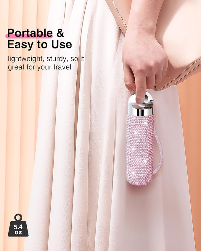 Zannaki Metal Bling Pill Organizer, Travel Waterproof Weekly Pill Box, Portable Large Aluminum Alloy Pill Case Container, BPA Free 7 Day Daily Medicine Organizer Holder for Vitamin,Fish Oil,Supplement