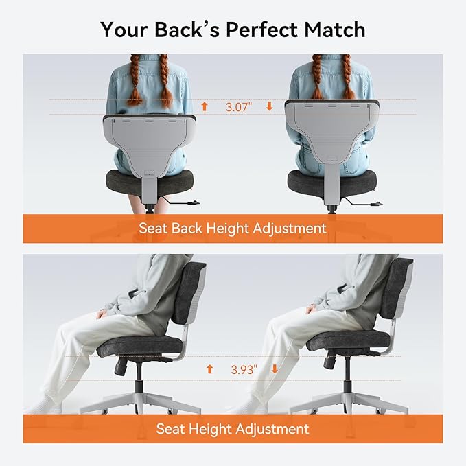 Newtral Freedom-X Criss Cross Chair with Wheels- Multi-Position Cross Legged Office Chair, Laptop Tray Equipped with Anti-Slip Bar, Table Weight Limit 66 LBS