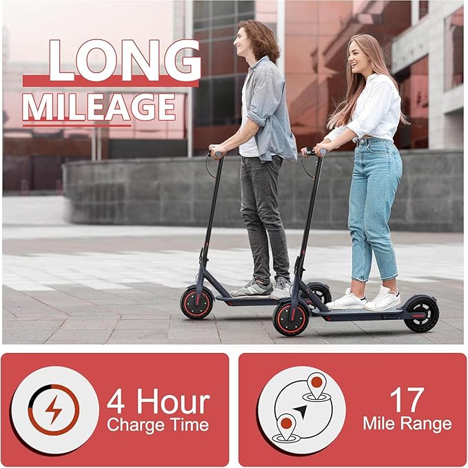 Maxshot Electric Scooter, 8.5" /10" /14" Tire, 16/19/22 Mph Top Speed, 12/16/21/27/28/49/50 Miles Long Range, Folding Escooter for Adults and Kids with Seat Bag, Dual Braking, Dual Suspension, App