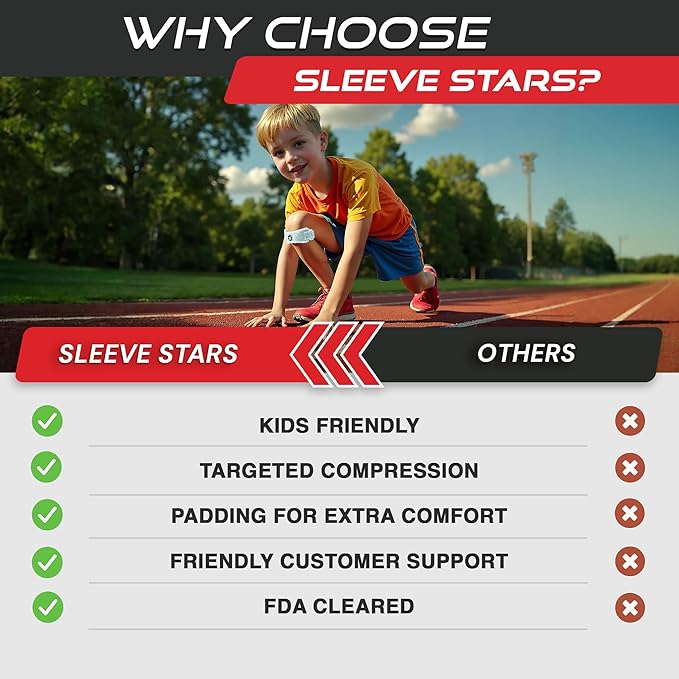 Sleeve Stars Swedish Brand Patellar Tendon Support Strap for Women & Men Effective Osgood Schlatter Knee Brace Youth & Kids Knee Brace with 3 Adjustable Length fits 7"-15" (Single/Mint Green/Kids)