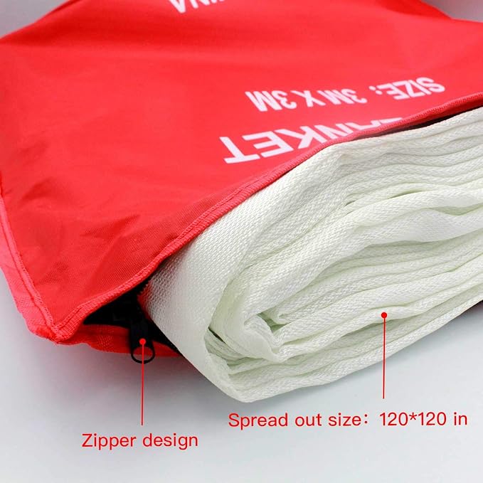 Welding Blanket Heavy Duty Fiberglass Fire Blanket Protect Work Area from Sparks (10Ft x 10 Ft)