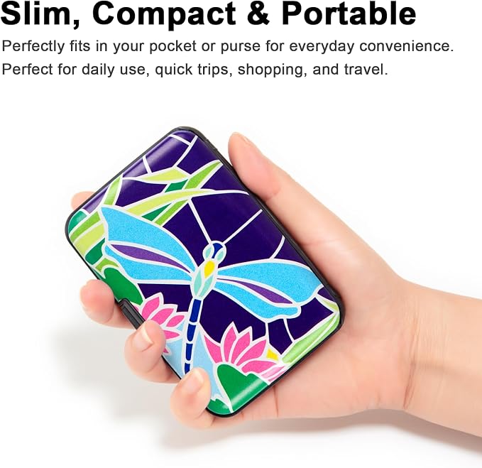 Credit Card Holder Small RFID Blocking Wallet Business Metal Slim Mini Aluminum Hard Case for Women Men