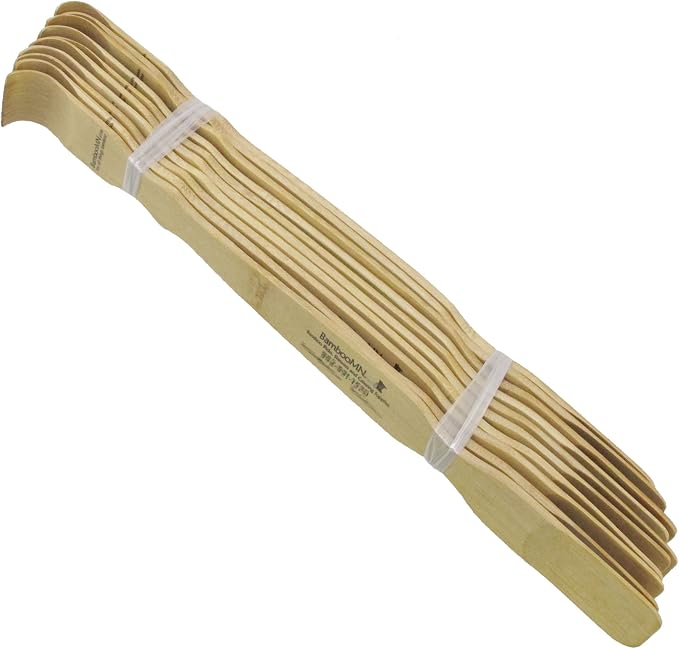 BambooMN Brand 100 Piece 17.5 Inch Logo Traditional Back Scratchers Shoehorn