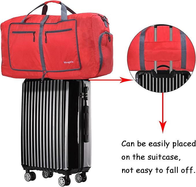 Woogwin Travel Duffel Bag Large Foldable Waterproof Overnight Bag for Beach Swim Bags Pool Sports Gym
