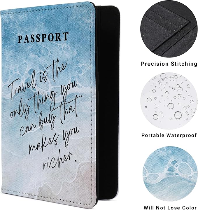 PDE-QUNLIAN Passport Book Holder Passport Wallet for Children Passport Holder for Kid Passport Cover for Boy and Girl Passport Case Passport Books Holder 1 PCS (6x4IN)